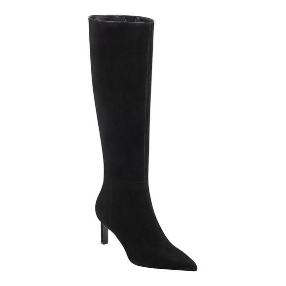 Marc Fisher Shoes - Marc Fisher Women's Eva Suede Pointed Toe Knee High Boots Black Size 5 1/2